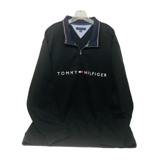 Tommy Hilfiger Men's Quarter Zip Black Sweater XXL - Picture 4 of 11